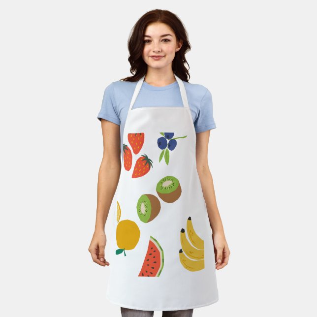 All-Over Print Apron, Medium fruits  Schürze (Getragen)