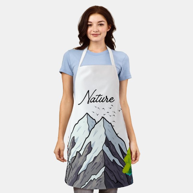 All-Over Print Apron, Medium Schürze (Getragen)