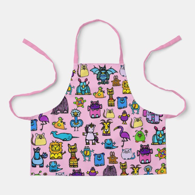 All-Over Print Apron - Pink Schürze (Vorderseite)
