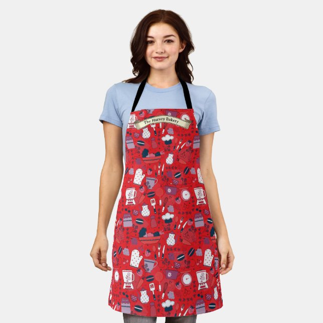 All-Over Print Apron Schürze (Getragen)