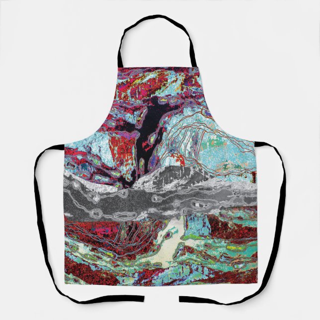 All‑Over Print Apron – Strata Pulse Schürze (Vorderseite)
