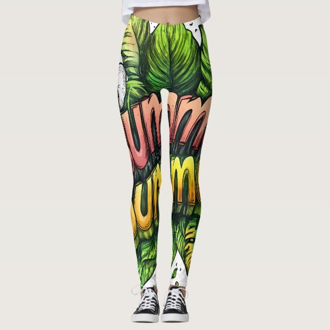 All-Over Print Leggings (Vorderseite)