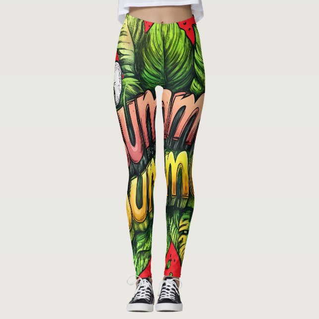 All-Over Print Leggings (Vorderseite)