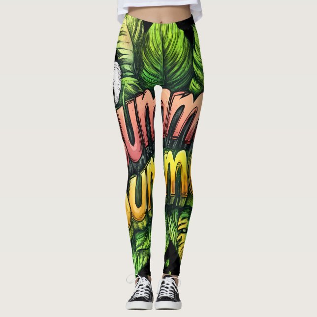 All-Over Print Leggings (Vorderseite)