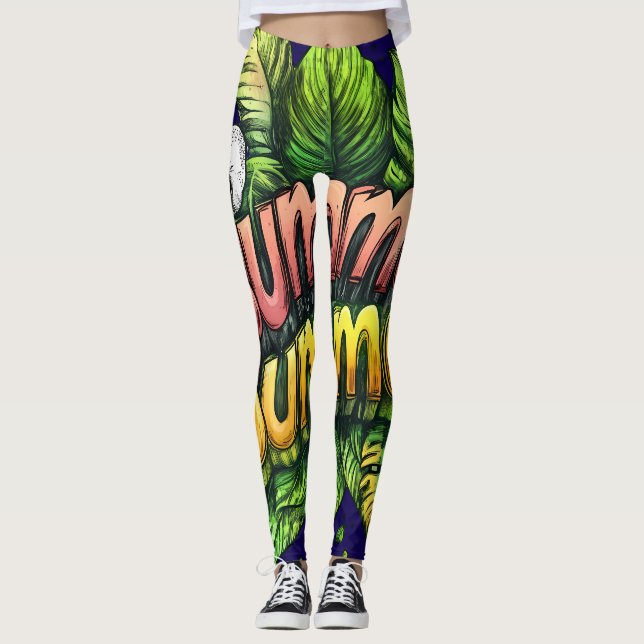 All-Over Print Leggings (Vorderseite)