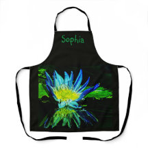 All-over-Print-Schürze "Black Lily"