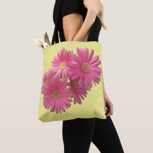 All-over-Tasche - Dunkelrosa Gerbera Daisies