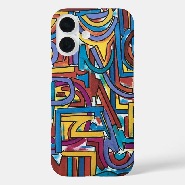 All Paths Go There-Hand Painted Abstract Art Case-Mate iPhone Hülle (Rückseite)