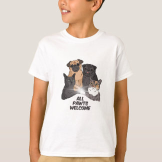 All Pawds Welcome Kids' Basic T - Shirt