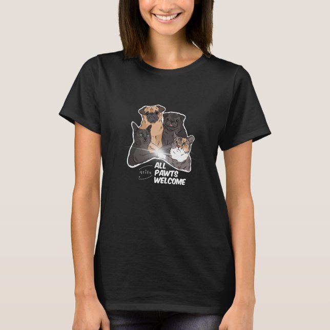 All Pawts willkommen - der T - Shirt der Frauen (Vorderseite)