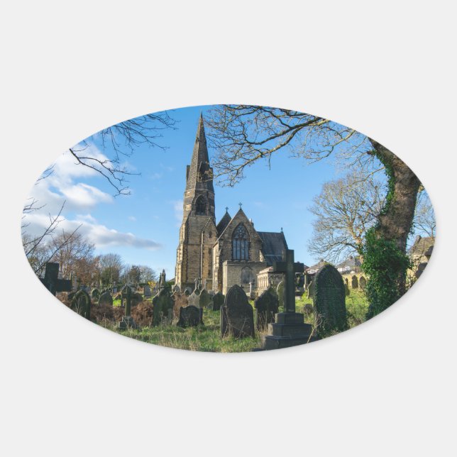 All Saints Church, Salterhebble Ovaler Aufkleber (Vorderseite)