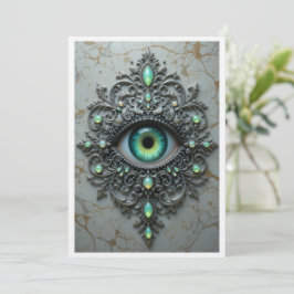 All Seeing Eye Brooch Card Dankeskarte