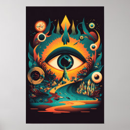All Seeing Eye Psychedelisches Poster | Mystic 1