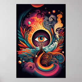 All Seeing Eye Psychedelisches Poster | Mystisch 3