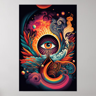 All Seeing Eye Psychedelisches Poster   Mystisch 3