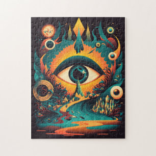 All Seeing Eye Puzzle psychedelische Kunst