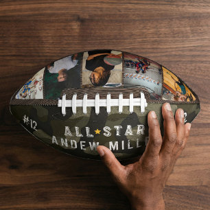 All-Star Army Camouflage Team Nummer Foto Collage Football