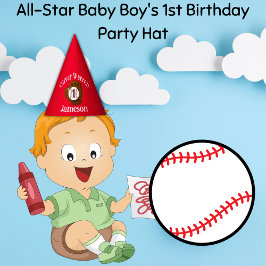 All-Star Baby Boy's 1. Geburtstag Partyhütchen