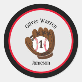 All-Star Baby Boy's 1. Geburtstagsdusche Runder Aufkleber