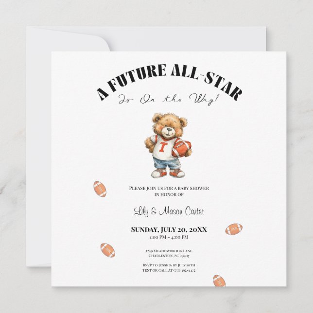 All-Star Baby Shower Invite | Future All-Star Einladung (Vorderseite)