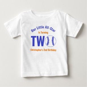All-Star Baseball 2. Geburtstag Baby T-shirt