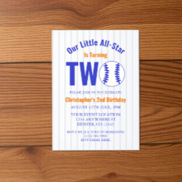 All-Star Baseball 2. Geburtstag Einladung