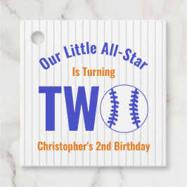 All-Star Baseball 2. Geburtstag Geschenkanhänger