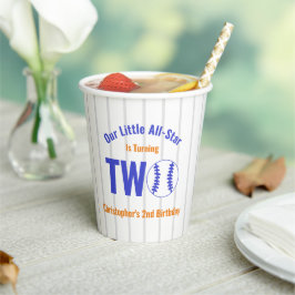 All-Star Baseball 2. Geburtstag Pappbecher