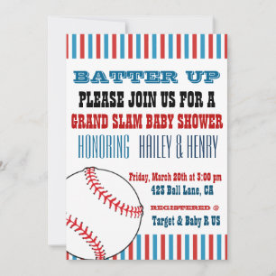 All Star Baseball Baby Shower Einladungen