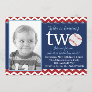All-Star Baseball Geburtstag Bash Einladung