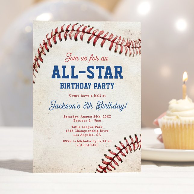 All-Star-Baseball-Geburtstagseinladung Einladung (Von Creator hochgeladen)