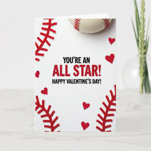 All Star Baseball Valentinskarte Karte