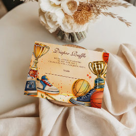 All Star Basketball Baby Shower Diapper Raffle Begleitkarte