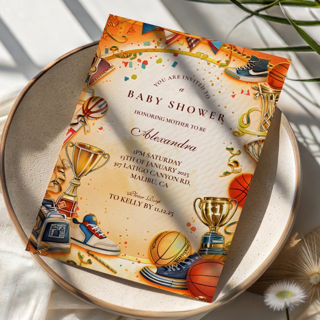 All Star Basketball Baby Shower Einladung (Von Creator hochgeladen)