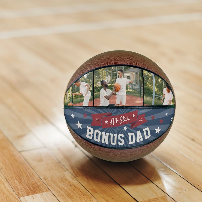 All-Star Bonus Vater Custom Foto Stepdad Basketball (Von Creator hochgeladen)