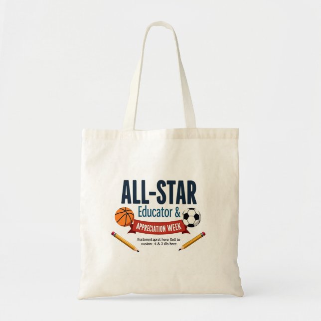 All-Star-Erzieher-Dankbarkeitstasche Tragetasche (Vorne)