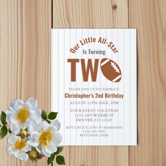 All-Star Football 2nd Birthday Einladung (Von Creator hochgeladen)