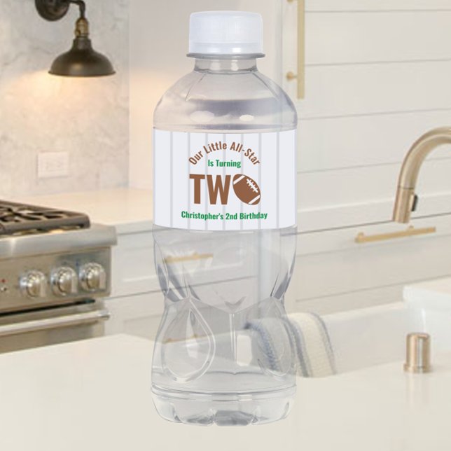 All-Star Fußball 2. Geburtstag Wasserflaschenetikett (Von Creator hochgeladen)