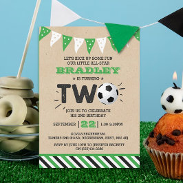 All-Star Fußball Ball 2. Geburtstag Einladung