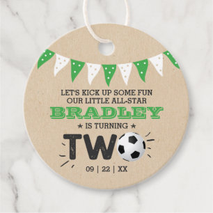 All-Star Fußball Ball 2. Geburtstag Geschenkanhänger