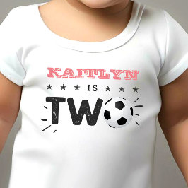 All-Star Fußball Ball 2. Geburtstag Kleinkind T-shirt