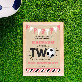 All-Star Fußball Ball 2. Geburtstag Willkommen Poster