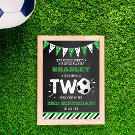 All-Star Fußball Ball 2. Geburtstag Willkommen Poster
