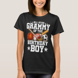 All Star Grammy des Geburtstagsjungen Baseball Fuß T-Shirt