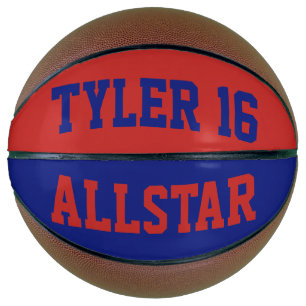 All-Star- Hochrotes und blau Basketball