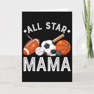 All Star Mama des Geburtstagsjungen Sketll Fußball Karte