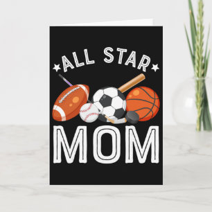 All Star Mama des Geburtstagsjungen Sketll Fußball Karte