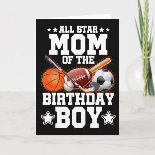 All Star Mama des Geburtstagsjungen Sketll Fußball Karte