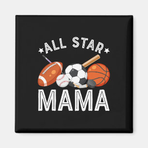 All-Star-Mama des Geburtstagsjungen Sketll Fußball Magnet