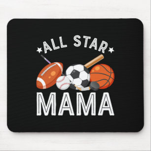 All Star Mama des Geburtstagsjungen Sketll Fußball Mousepad